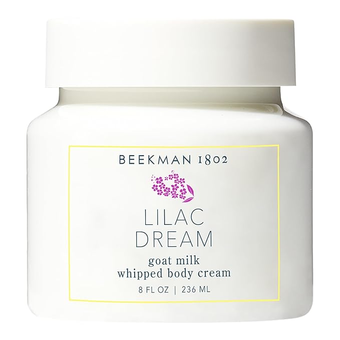 Beekman 1802 Lilac Dream Whipped Body Cream - 8 oz - Moisturizes, Soothes & Softens - With Coconut Oil and Mango Seed Butter - No Irritation - Good for Sensitive Skin-Velvo Beauty