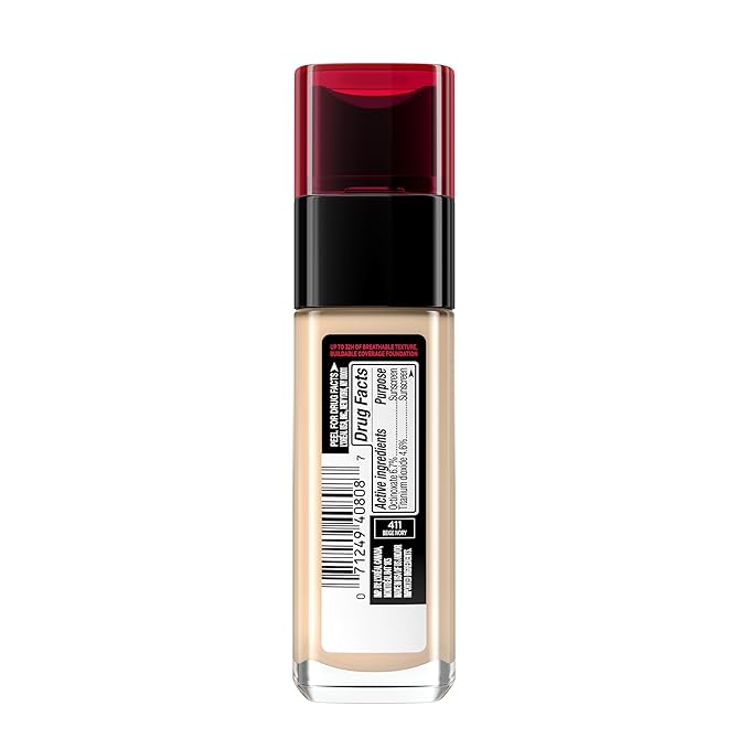 L'Oreal Paris Makeup Infallible Up to 32 Hour Fresh Wear Lightweight Foundation, 411 Beige Ivory, 1 Fl Oz, Packaging May Vary-Velvo Beauty
