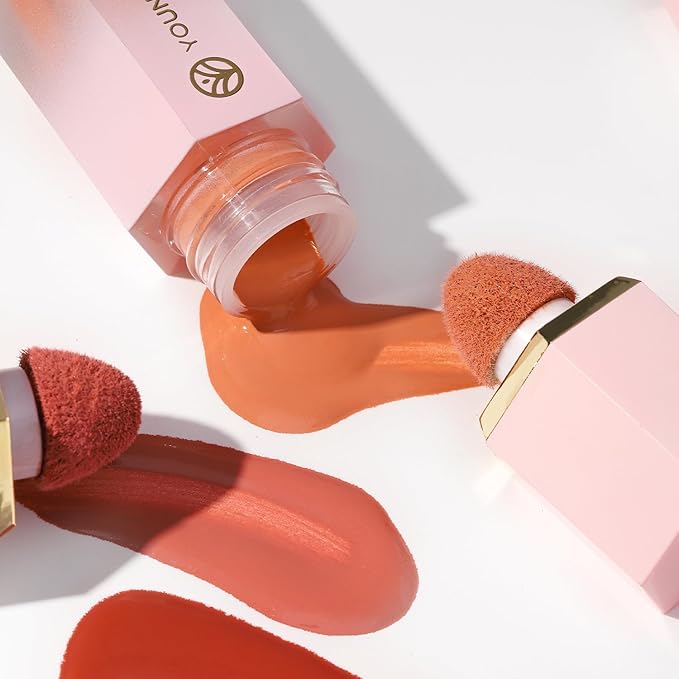 YOUNG VISION Liquid Cheek Blush -Soft Cream Rouge/Blusher Makeup, Buildable Gel-Cream Formula, Long-Wearing, Dewy Finish-Velvo Beauty