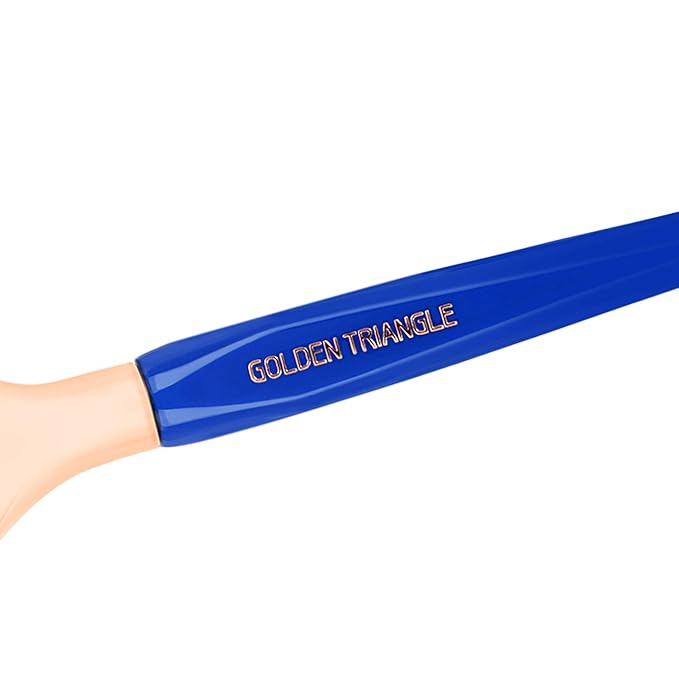 Bdellium Tools Professional Makeup Brush - Golden Triangle 952 Small Rounded Double Dome Blender - With All Vegan and Soft Synthetic Fibers, For Application & Blending (Blue, 1pc)-Velvo Beauty