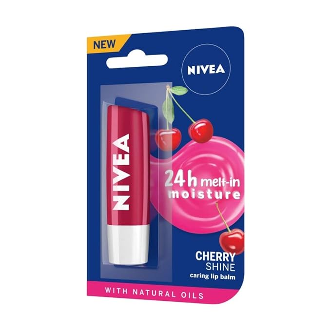 Nivea Lip Care Fruity Shine Cherry, 4.8gm-Velvo Beauty