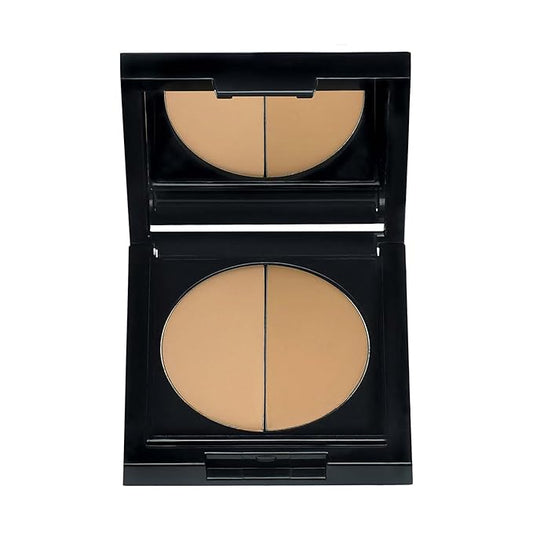 Idun Minerals- Duo Concealer- Double-Shade Compact Creamy Concealer- Smooth Texture Hides Imperfections- Even Matte Finish- Provides Full Coverage And Long Lasting Results- Strandgyllen- 0.1 Oz-Velvo Beauty