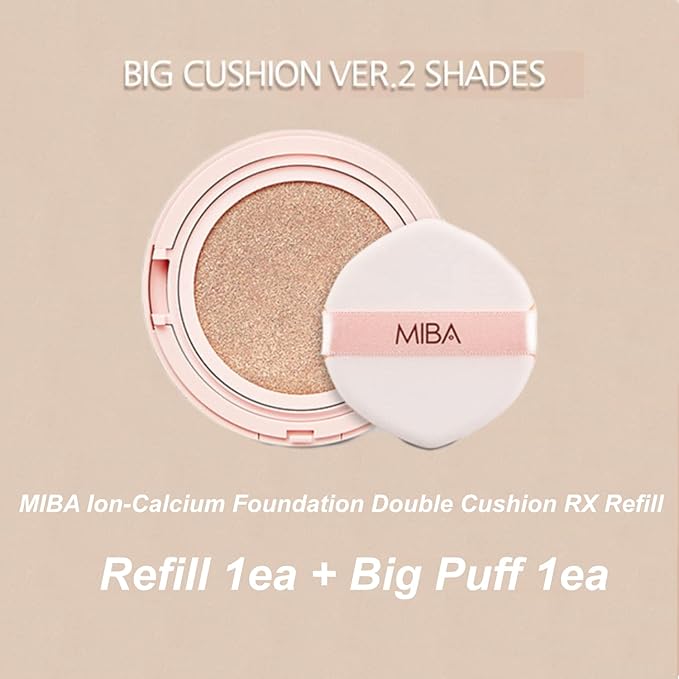 MIBA Ionized Calcium Foundation Double Cushion RX Refill 25 g / 0.88 oz (No 21) Big Cushion SEASON 2-Velvo Beauty