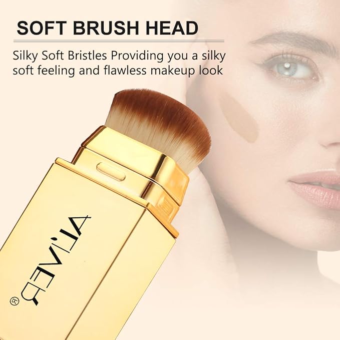 2 IN 1 Design Foundation & Brush, Face Makeup Foundation, Portable Makeup Concealers, Color Changing Foundation, Concealer Cover Concealer-Velvo Beauty
