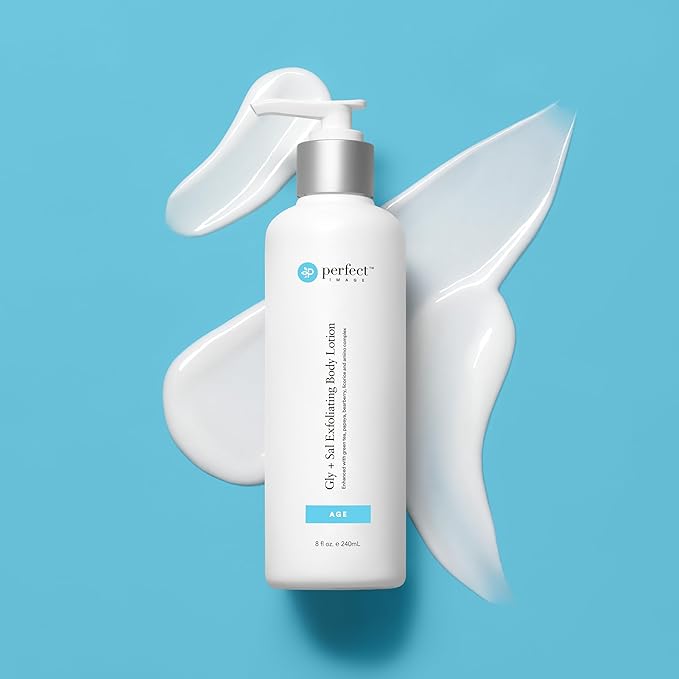 Perfect Image Gly + Sal Exfoliating Body Lotion, 8% Glycolic Acid and 2% Salicylic Acid Lotion Enhanced with Green Tea, Papaya, Bearberry, Licorice and Amino Complex-Velvo Beauty