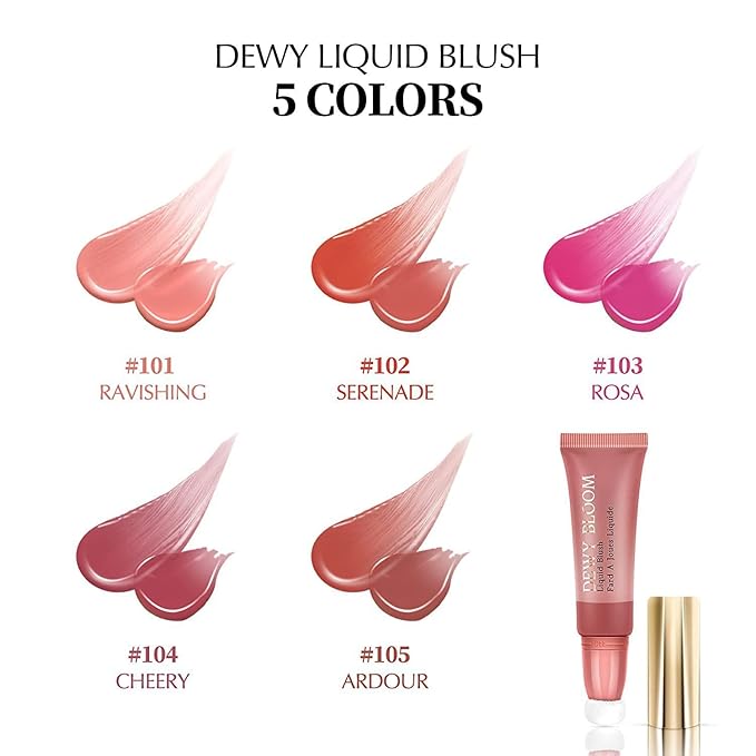 3 Color Blush Beauty Wand, Soft Matte Lightweight With Cushion Applicator Creamy Natural Shimmer Blendable Face Blush. (103# Rosa-Cool Pink+104# Cheery-Dark Rose+105# Ardour -Terracotta)-Velvo Beauty
