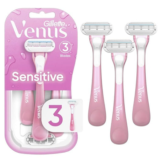 Gillette Venus Sensitive Women's Disposable Razors - Single Package of 3 Razors-Velvo Beauty
