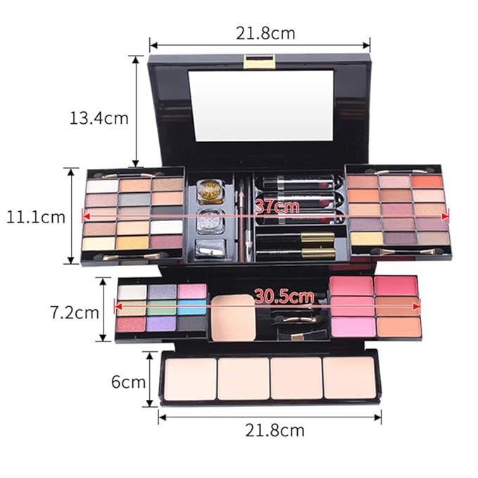 Professional 39 Colors Eyeshadow Palette All-in-one Cosmetic Makeup Gift Set including Matte Shimmer Highly Pigmented Eye Shadows, Blush, Pressed Powder and Lipstick-Velvo Beauty