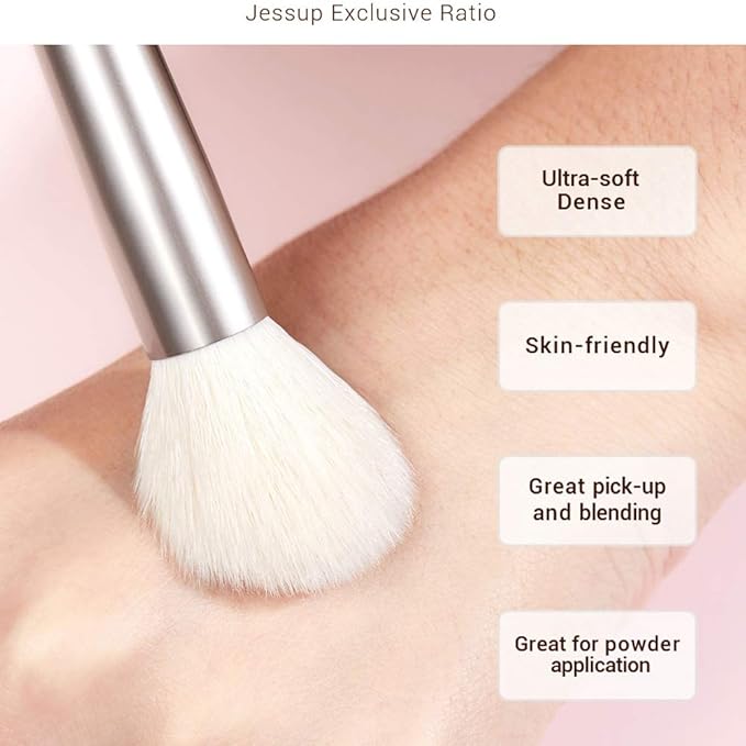 Jessup Makeup Brushes Set Professional Makeup Brush Eyeshadow Blending Powder Foundation Blusher Concealer 25pcs with Cosmetics Storage Box, Blushing Bride T295-Velvo Beauty