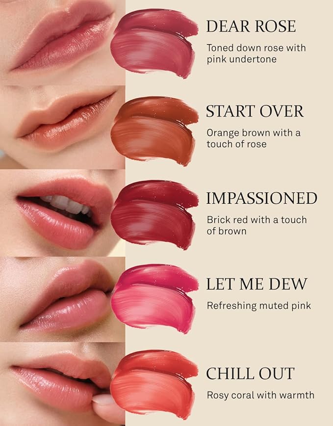 HINCE Mood Enhancer Lip Glow, Moisturizing Lip Balm with Shea Butter & Sweet Almond, Non-Sticky and Long-lasting Tinted Lip Tint with Buttery Balm Texture for Neutral Color 0.2oz. (1, CHILL OUT, 07)-Velvo Beauty