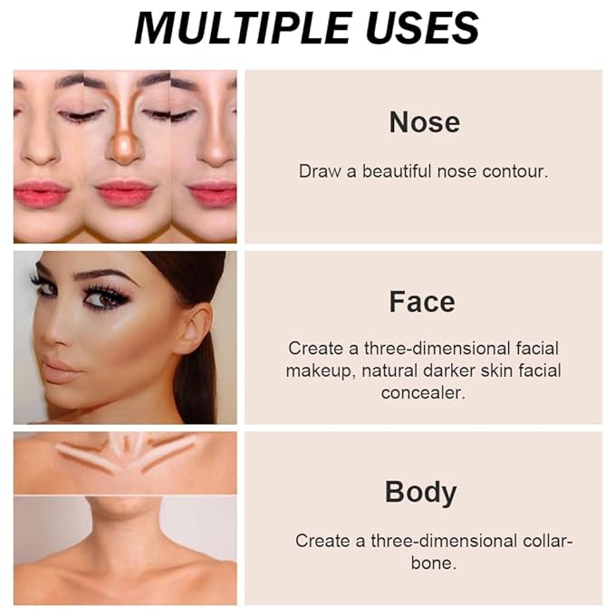 Pot Concealer with Makeup Brush Set,Tattoo Color Correcting Concealer,Full Face Color Correcting Conceal Foundation,Under Eye Concealer Brightener Dark Eye Ring corrector de ojeras (07-DEEP)-Velvo Beauty