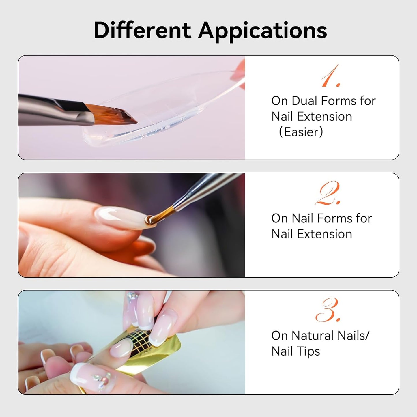 Makartt Clear Gel Builder Kit: Self-Levelling, Long Lasting Extension Hard Gels for Strengthener, Broken Nails Repair Gel Kit with Paper Forms, Dual forms, Nail File and Dual-End Brush 1.06 oz-Velvo Beauty