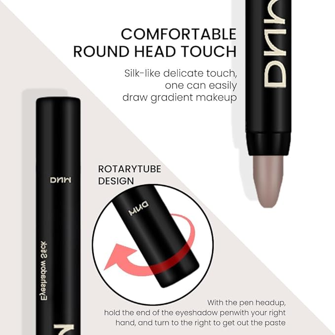 evpct 2Pcs Cream Eye Shadow Brightener Sticks Set for Eyes Waterproof, Ginger Matte Pencil Eye shadow Applicator Stick Pen Bulk Palette Makeup sombras en crema para ojos 29+29-Velvo Beauty