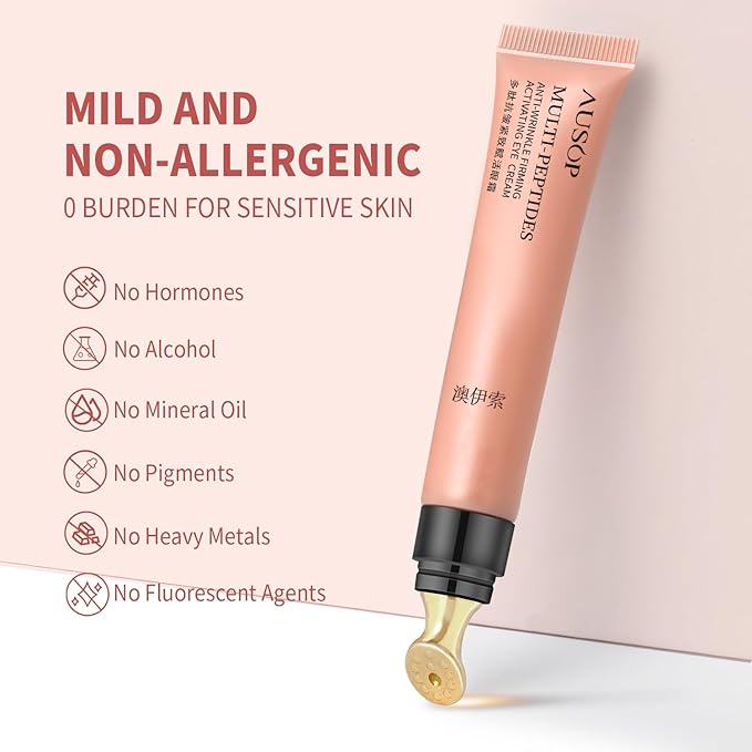 Anti-Aging Caffeine Eye Cream with Metallic Applicator, Eyebag Remover, Under Eye Cream Skin Care Anti-Wrinkles, Fine Lines, Dark Circles, 0.6 OZ-Velvo Beauty