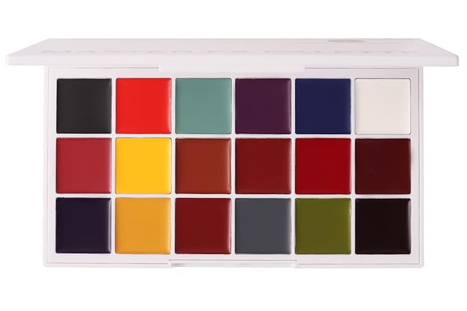 Master FX Palette, 18 Highly Pigmented Cream Colors, Professional SFX Makeup Palette for the Stage, Film, Costumes, Cosplay-Velvo Beauty