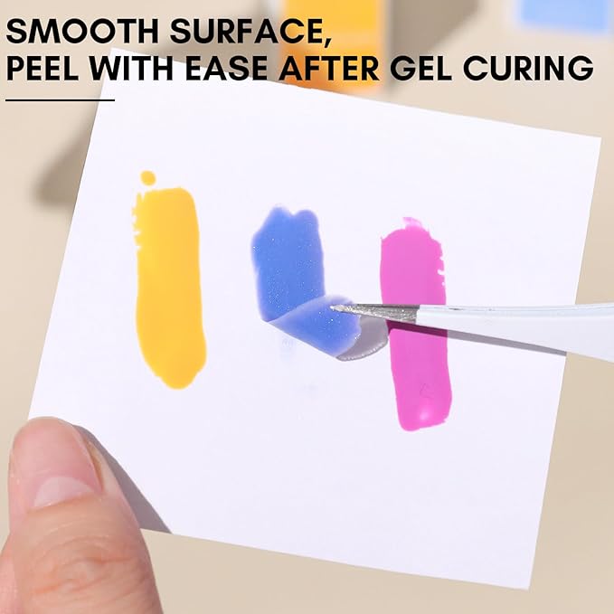 Makartt Gel Nail Polish Palette Paper, Disposable Nail Art Mixing Palette Papers Portable Waterproof Nail Art Drawing Makeup Palette Nail Gel Mixing Tool Nail Supplies Home Salon 50PCS-Velvo Beauty