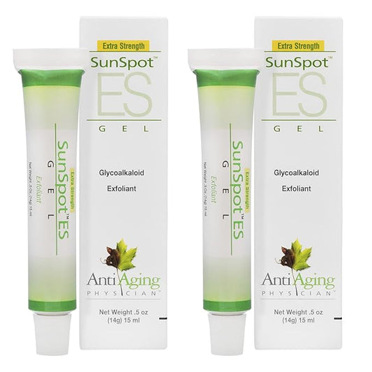 Lane Innovative - SunSpot ES, Natural Exfoliating Gel, Skin Rejuvenating Ingredients, Including Aloe Vera and Tea Tree Oil (0.5 Ounce, Pack of 2)-Velvo Beauty