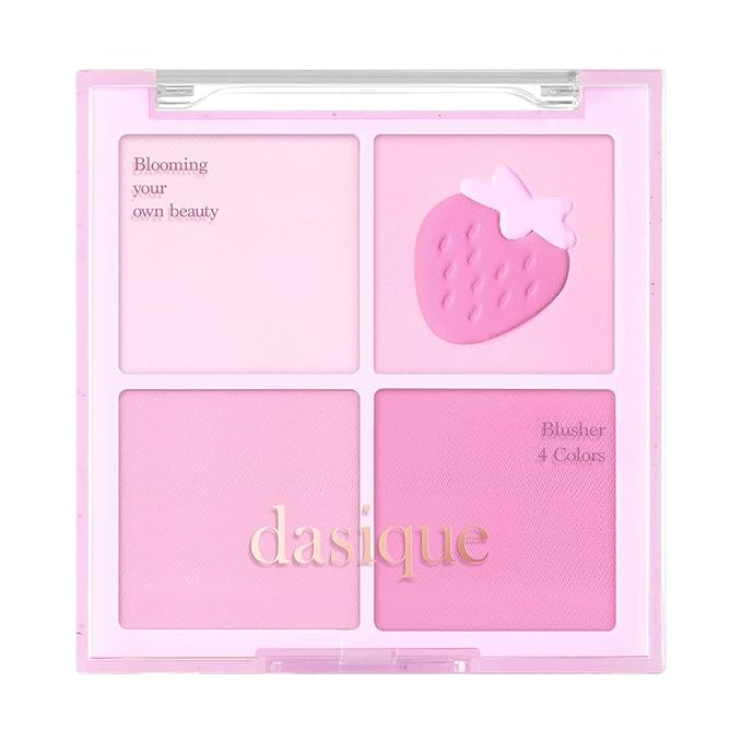 Dasique Blending Mood Cheek #06 Berry Smoothie | 4 Blendable Shades in Lightweight Smooth Powder | Vegan | Pink Blush-Velvo Beauty