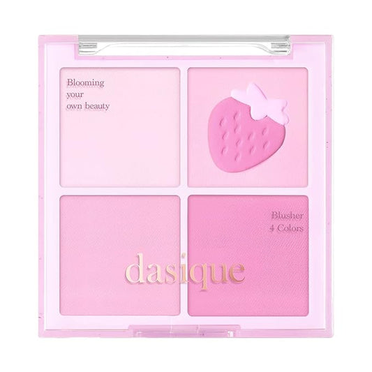 Dasique Blending Mood Cheek #06 Berry Smoothie | 4 Blendable Shades in Lightweight Smooth Powder | Vegan | Pink Blush-Velvo Beauty