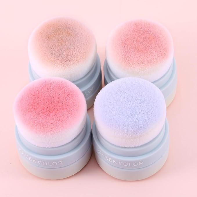 Boobeen Powder Blush for Cheeks, Air Cushion Matte Blush, Natural Highly Pigmented Blush Makeup Easy to Blend, Loose Blush Compact Long-lasting-Velvo Beauty