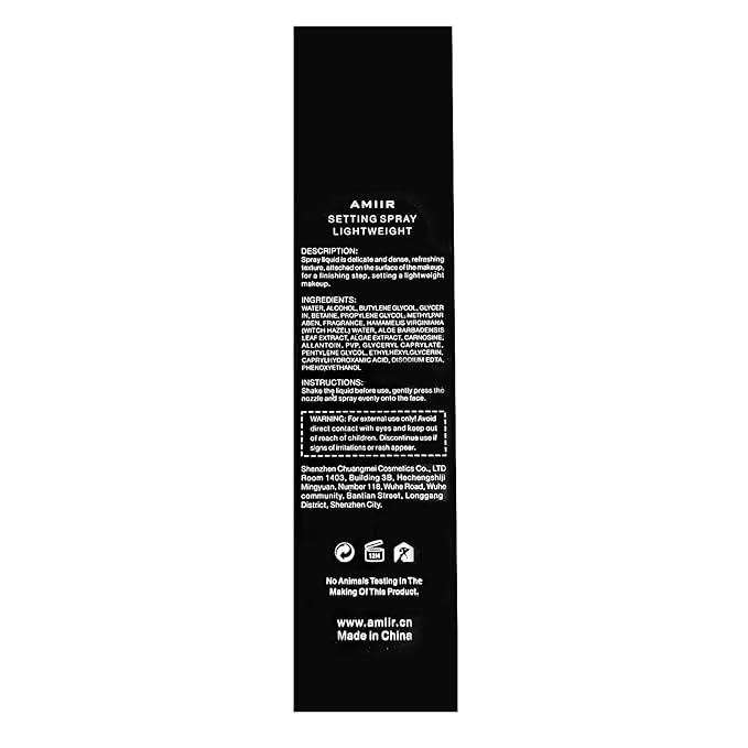 AMIIR Makeup Setting Spray, Waterproof Finishing spray, Long Lasting Lock Face Fixing Mist, Hydrate Before Makeup Matte Oil Control Lightweight Refreshing-Velvo Beauty