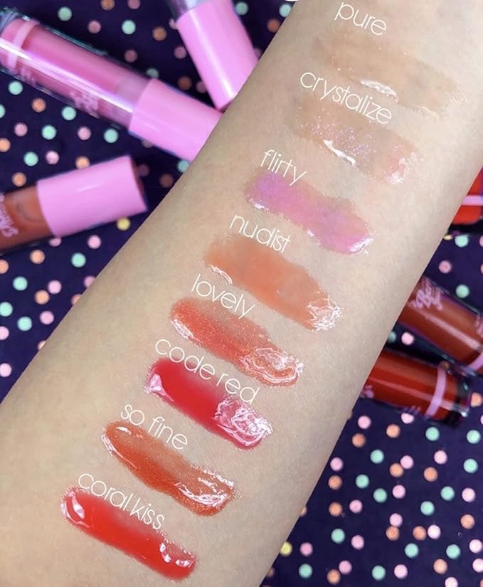 Rude Cosmetics Berry Juicy Lip Gloss - Flirty for Women - 0.14 oz Lip Gloss-Velvo Beauty