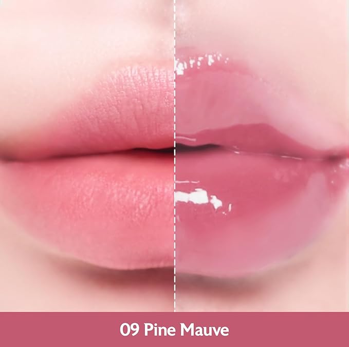MILKTOUCH Jelly Fit Lip Tint (09 Pine Mauve) with Cooling Plumping Effect and Water-Based Non-Sticky Texture | Long Lasting Korean Beauty Lipstain Tinted Gloss Oil Brown K Makeup-Velvo Beauty