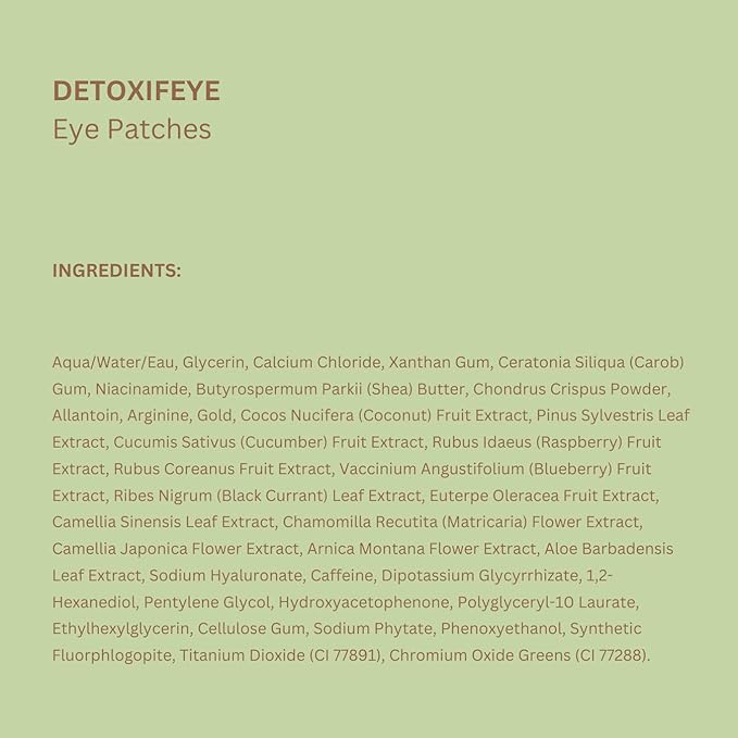 Pixi DetoxifEYE 2-Pack | Depuffing Hydrogel Under-Eye Patches|Cucumber, Gold & Caffeine For Puffy Eyes and Dark Circles | 2 Boxes, 60 pairs, 120 Patches-Velvo Beauty