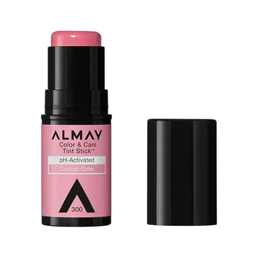 Almay Lip and Cheek Tint, Color & Care Tint Stick, Multi-Use Moisturizing Blush and Lip Color, Dewy Finish, 300 Rose Flush, 0.25 oz-Velvo Beauty