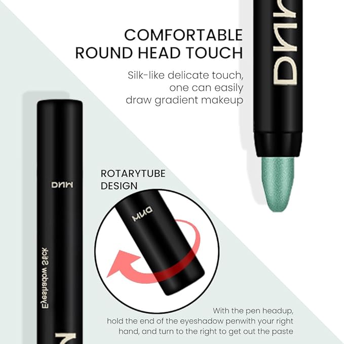 Kaely 2Pcs Cream Eyeshadow Sticks Set for Eyes Waterproof,Blue Shimmer & Green Shimmer Matte Eye shadow Stick Pencil Pen Bulk sombras en crema para ojos 32+34