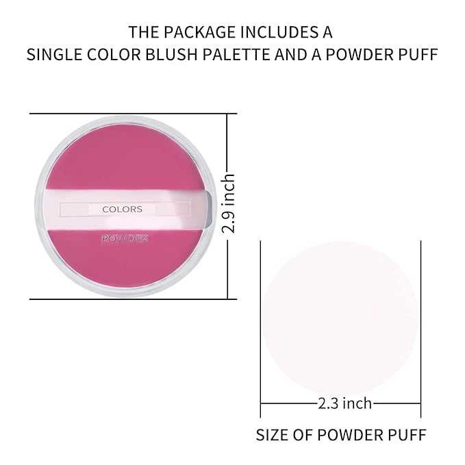 Boobeen Powder Blush Matte Blush, Highly Pigmented Beauty Cream Blush Palette for Create A Natural Cheek Flushed Look, Rich Colors-Velvo Beauty