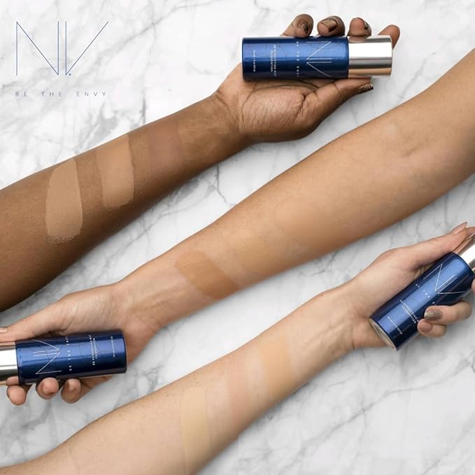 NV BB Perfecting Mist Foundation Buildable Coverage Professional Airbrush Makeup with Plant-based Stem Cell Polypeptides, Vitamins A, D, E and Aloe, 1.5 ounces, Cool Cocoa-Velvo Beauty