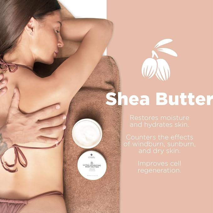 Ultra-Hydrating Body Butter with Shea Butter, 8.5 fl. oz., Salted Caramel and Macadamia Scent, Deep Moisturizing, Soothes, Repairs, and Nourishes Skin-Velvo Beauty