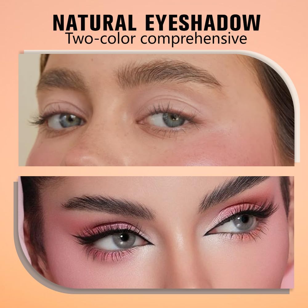 AMY'S DIARY Matte Eyeshadow, Nude Pink Eyeshadow, Ultra-fine Lightweight Powder, Multiuse Blendable Eye shadow and Blush Makeup, Daily Matte Warm Tone Eyes Makeup, Half Pink (03#)-Velvo Beauty