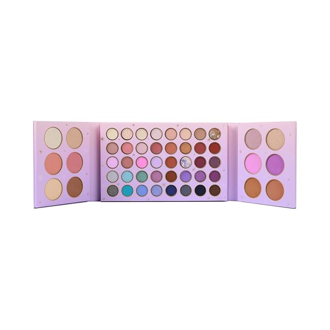 Profusion Cosmetics Frosted Snow Sparkle 52 Shade Face and Eye Palette, Multi Finish Shadows for Bold and Glamorous Evening Looks, Blendable and Buildable Blushes for Endless Stunning Looks-Velvo Beauty