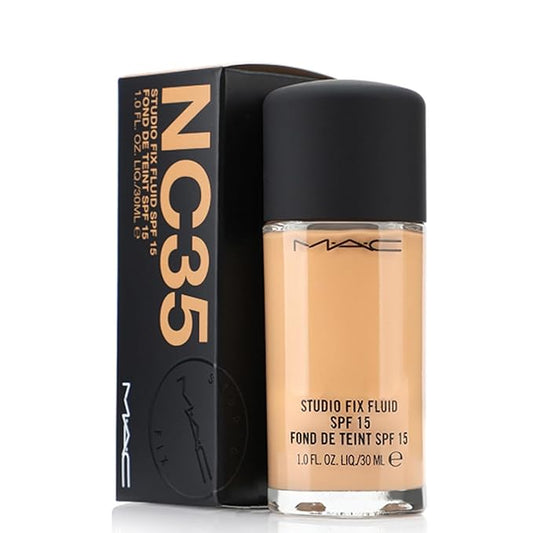 MAC Studio Fix Fluid Foundation NC35 SPF15, 1 Fl Oz-Velvo Beauty