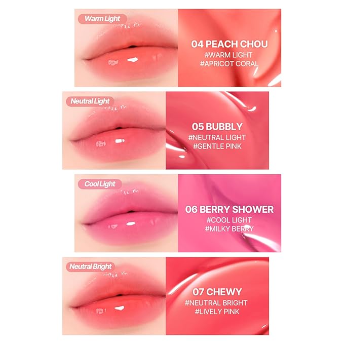 2aN Glaze Bouncing Tint – Lightweight, Moisturizing Lip Tint with High-Shine Finish, Smooth, Light Plumping, Comfortable Wear, Korean Makeup (Berry Shower, 0.16 oz)-Velvo Beauty