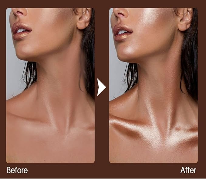 Shimmer Body Oil Rose Gold, Illuminator Highlighter for Face & Body Makeup Shine, Non-Sticky Body Moisturizing For All Skin Types, Fast Absorbing & lightweight Body Oil For Women-Velvo Beauty
