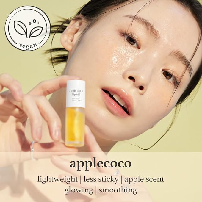 NOONI Korean Lip Oil - Applecoco | Lip Stain, Gift, Long-Lasting, Moisturizing, Plumping, Revitalizing for Dry Lips, Waterproof, No Peel Off, Korean Lip Tint, Clear Lips, Mother's Day, 0.12 Fl Oz-Velvo Beauty