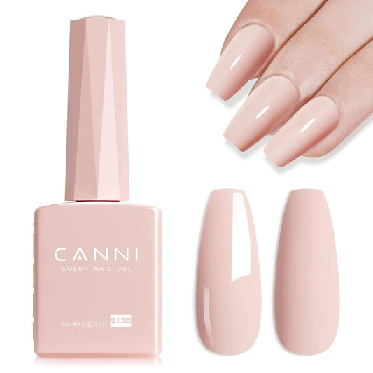 CANNI Pink Gel Nail Polish – Light Nude Oyster Pink, High Gloss Soak-Off UV/LED Gel for French Manicure, DIY Home & Salon Use, 0.32 fl oz-Velvo Beauty
