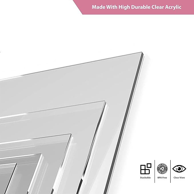 Boxup Makeup Organizer 3 Drawers,Makeup Organizers For Nail Polishers Clear Cosmetic Display Cases Stackable Storage Box With 3 Drawers For Vanity-Velvo Beauty