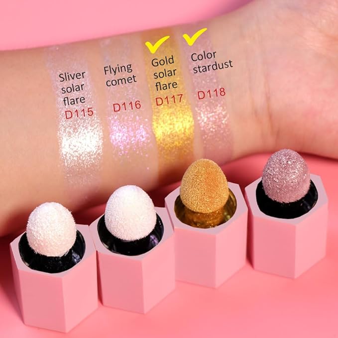 evpct Light Liquid Face Highlighter Makeup Waterproof Long Lasting Mermaid Pink Rose Gold Glimmer Glow Sparkly Glitter Body Shimmer Oil Liquid Luminizer Stick Highlight Illuminator for Face Body Cheek-Velvo Beauty