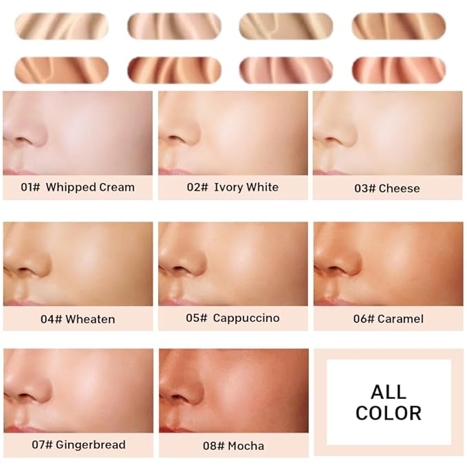 Foundation Full Coverage Liquid Foundation Cream - Lightweight Concealer - Suitable for All Skin Types (ivory white 02)-Velvo Beauty
