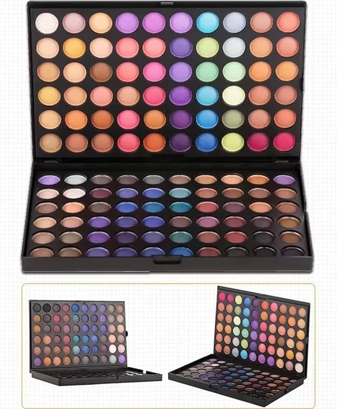 120 Colors Highly Pigmented Eye Makeup Palette,Spotlight Eyeshadow Palette Natural Colors Make Up Eye Shadows Long Lasting Waterproof Eye Shadow Cosmetics Gift Kit-Velvo Beauty