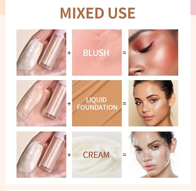 Unyoke Liquid Highlighter Stick, Matte Finish, Cream Formula, 02#, Waterproof, Full Coverage, Body & Face Makeup-Velvo Beauty