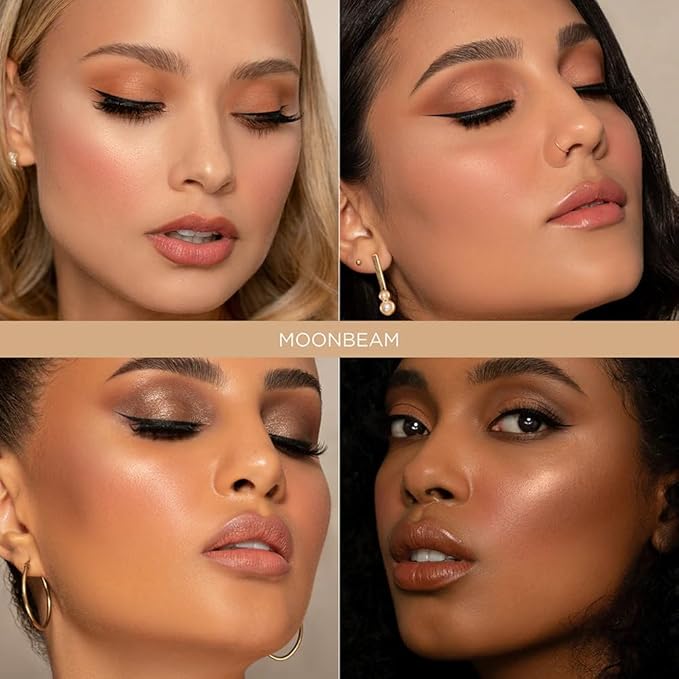 Sigma Beauty Highlighter Makeup – Illuminating Highlighting Powder for Face, Sheer Glimmer Face Highlighter for Cheeks, Cupid’s Bow, & Brow Bone (Moonbeam, Rich Pearl Metallic)-Velvo Beauty