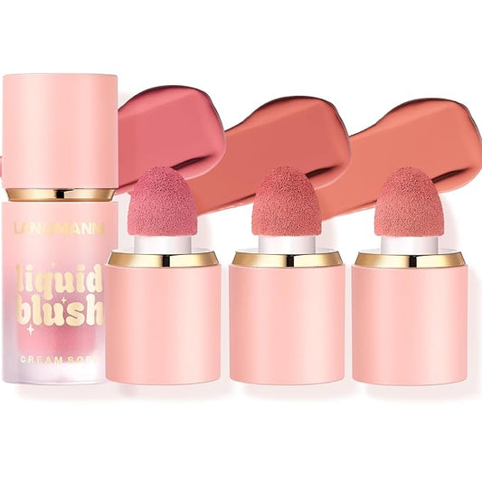 Jolilab Liquid Blush - High Pigment, Long - Lasting, Buildable Color for a Natural Glow(#1+2+3)-Velvo Beauty