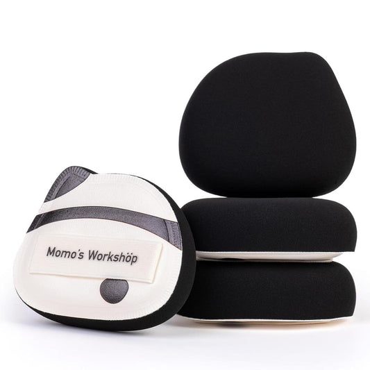 Panda Air Marshmallow Puff,Makeup Sponge,Rubycell Material,Pointed Tip for Concealer + Flat Side for Foundation, Longwear Makeup, Travel Friendly & Reusable,2pcs Puffs & Storage Case-Velvo Beauty