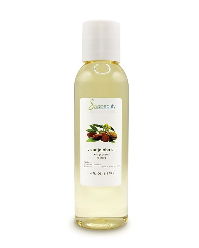 Soapeauty Clear Jojoba Oil | 100% Pure & Natural | Refined, Cold Pressed, Hexane Free | Moisturizing Oil for Skin, Face, Hair & Nails | 4 fl oz-Velvo Beauty