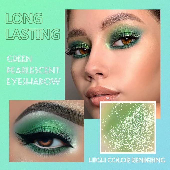 9 Colors Shimmer Matte Green Eyeshadow Palette. Highly Pigmented Light Green Eyeshadow Dark Green Eye shadow Paleta.Blendability Shiny Matte Green Makeup Powder Palet.paleta de sombras de ojos verdes-Velvo Beauty
